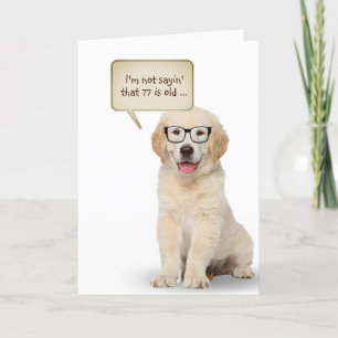 Tarjeta de cumpleaños 78 de Golden Retriever Puppy