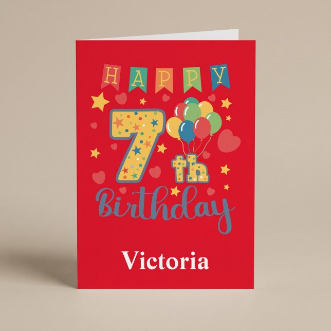Tarjeta de cumpleaños 7 feliz (Subido por el creador)