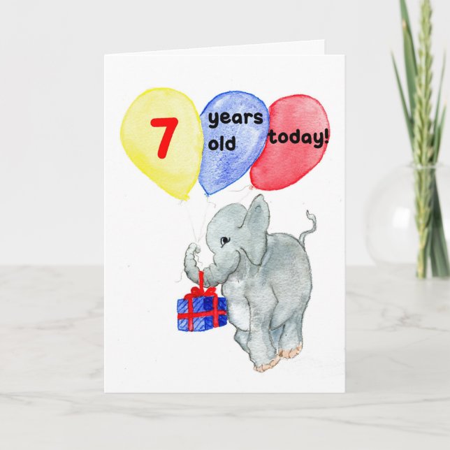 Tarjeta de cumpleaños 7 'Jumbo' (Anverso)