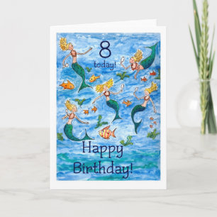 Tarjeta de cumpleaños 8ª Sirena