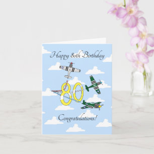 Tarjeta de cumpleaños 80 (Cielo Azul) de Mustangs