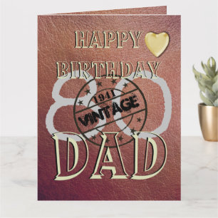 Tarjeta de cumpleaños 80 especial personalizada pa