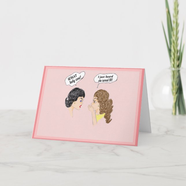 Tarjeta de cumpleaños, 80. Humorístico (Anverso)