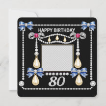 Tarjeta de cumpleaños 80 inspirada en la realeza T
