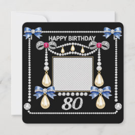 Tarjeta de cumpleaños 80 inspirada en la realeza T
