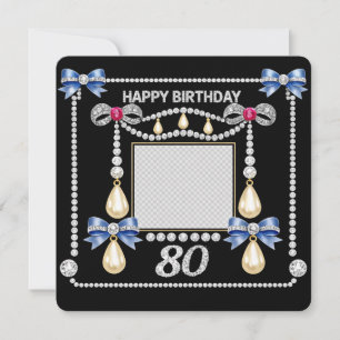 Tarjeta de cumpleaños 80 inspirada en la realeza T