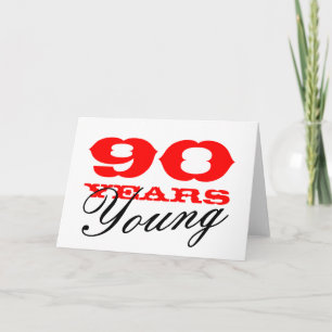 Tarjeta de cumpleaños 90 para hombres o mujeres de
