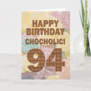 Tarjeta de cumpleaños 94 de color chocolate