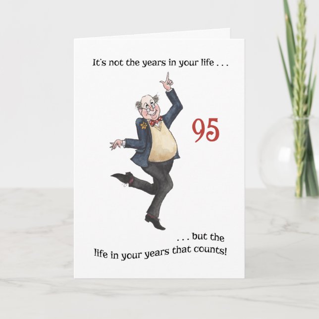 Tarjeta de cumpleaños 95º específica para la edad  (Anverso)
