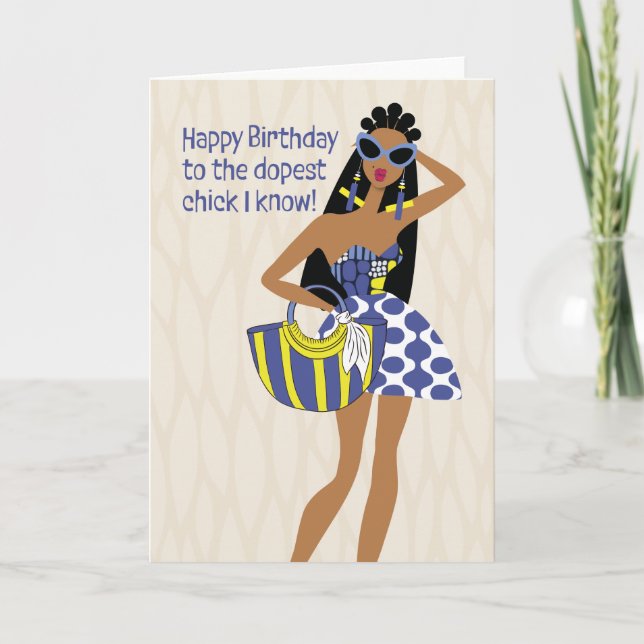 Tarjeta de cumpleaños - A la chica más dopest que  (Anverso)