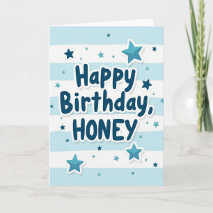 Tarjeta de cumpleaños a rayas amorosa