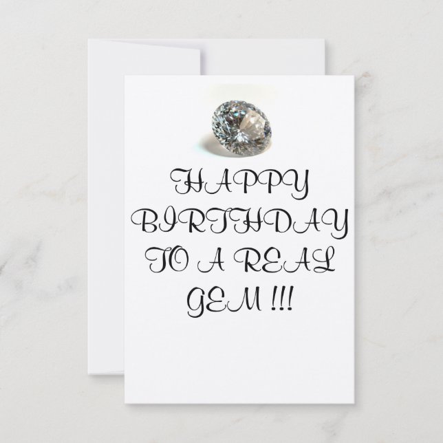 TARJETA DE CUMPLEAÑOS A UN VERDADERO GEM (Anverso)