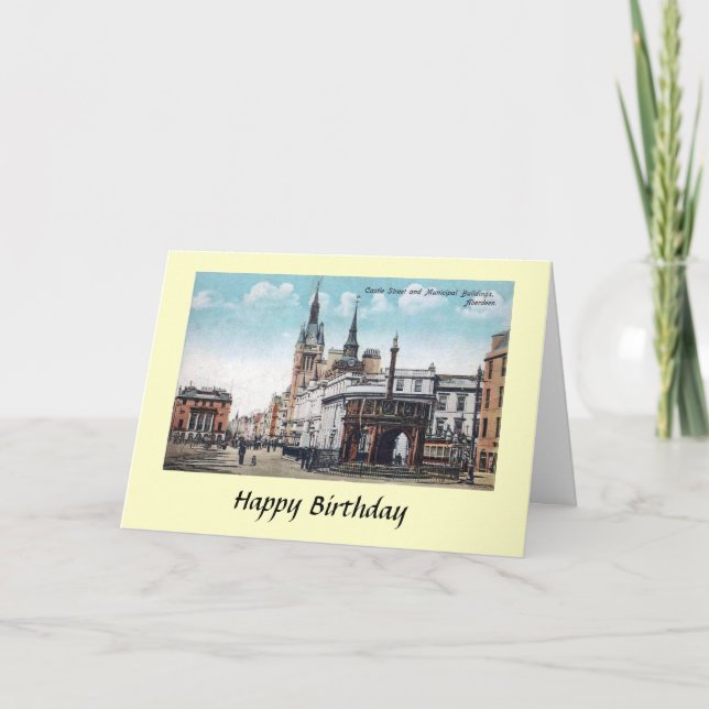 Tarjeta de cumpleaños - Aberdeen, Escocia (Anverso)