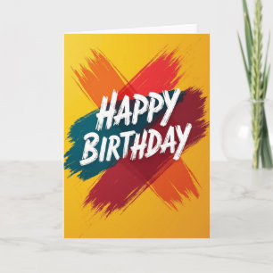 Tarjeta de cumpleaños abstracta alegre