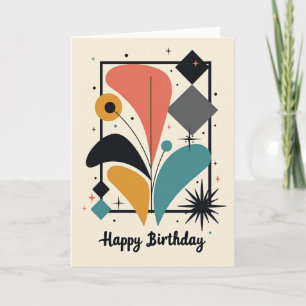 Tarjeta de cumpleaños abstracta con estallido