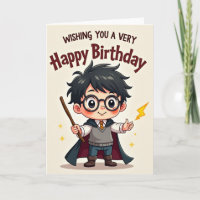 Tarjeta de cumpleaños académica mágica