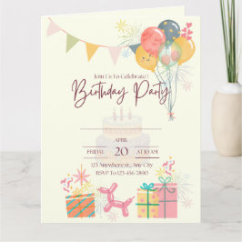 Tarjeta de cumpleaños acogedora 