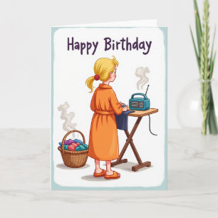 Tarjeta de cumpleaños acogedora y hogareña