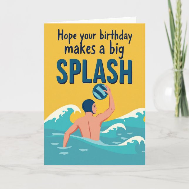 Tarjeta de cumpleaños Action Wave (Anverso)