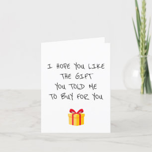 Tarjeta de cumpleaños actual de regalo divertida