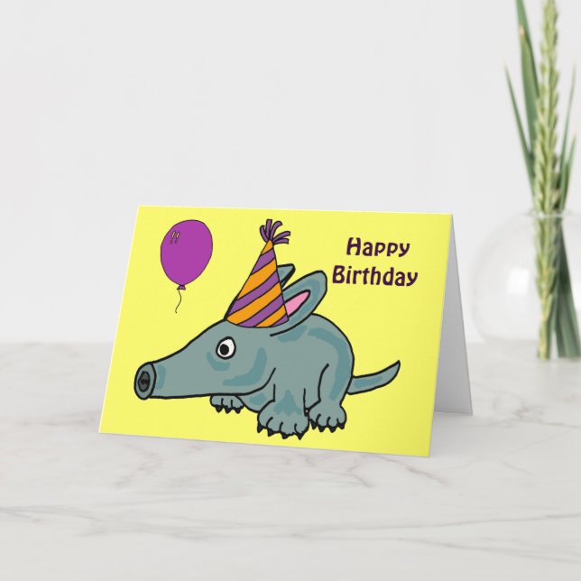 Tarjeta de cumpleaños AD-Aardvark (Anverso)