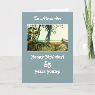 Tarjeta de cumpleaños adaptable - playa de Norfolk