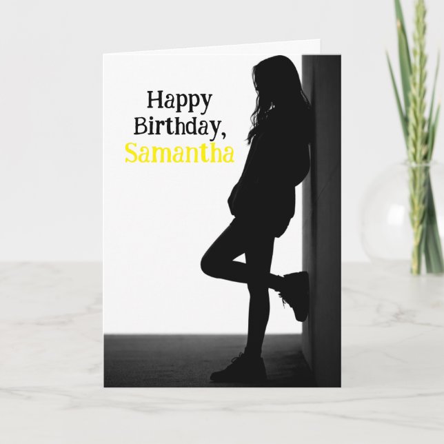 Tarjeta de cumpleaños adolescente despreocupada (Anverso)