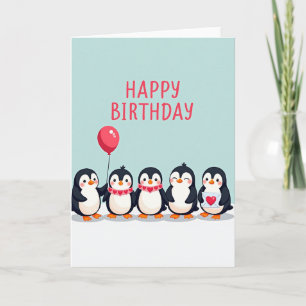 Tarjeta de cumpleaños adorable del Ártico
