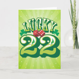 Tarjeta de cumpleaños afortunada 22