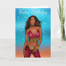 Tarjeta de cumpleaños afroamericana