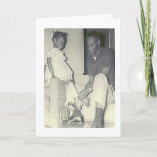 Tarjeta de cumpleaños afroamericana del padre y de