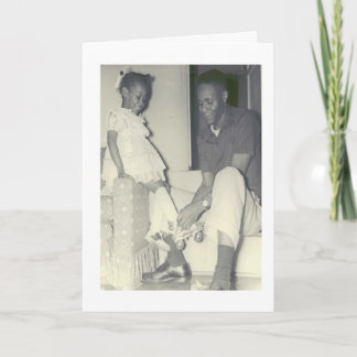 Tarjeta de cumpleaños afroamericana del padre y de