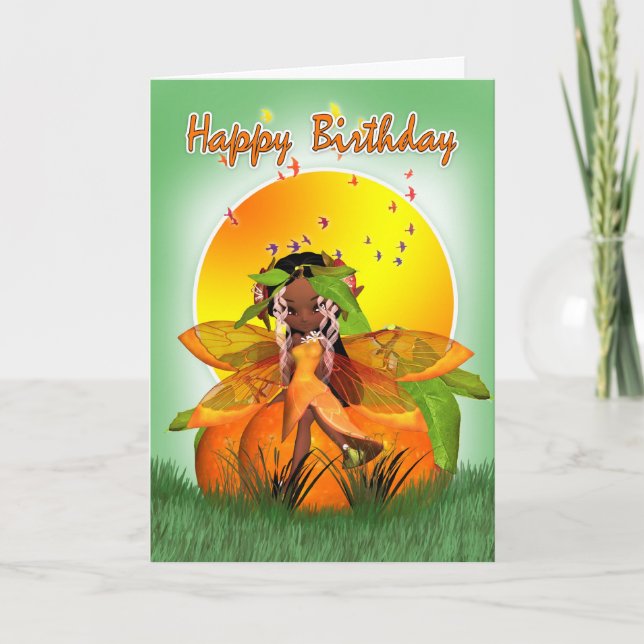 Tarjeta de cumpleaños - Afroamericano (Anverso)