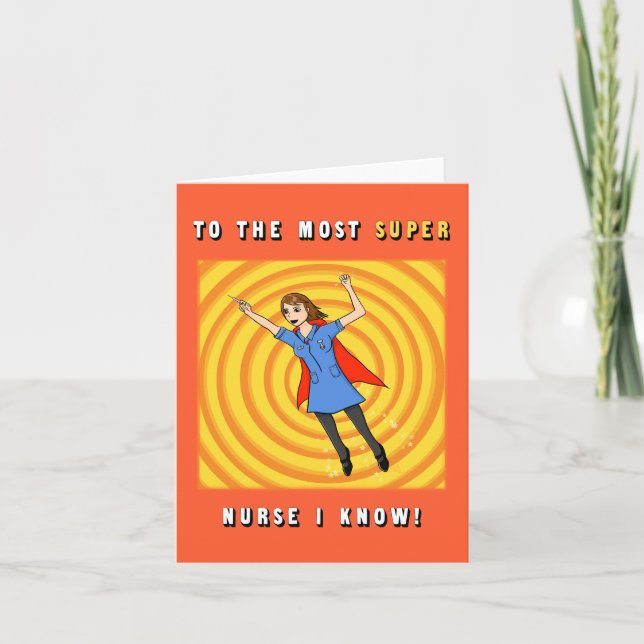 Tarjeta de cumpleaños/agradecimiento de superenfer (Anverso)