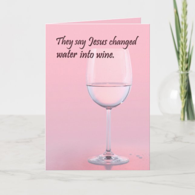 Tarjeta De Cumpleaños Agua A Vino (Anverso)