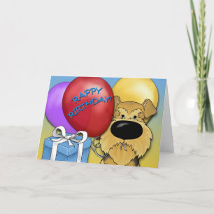 Tarjeta de cumpleaños Airedale Terrier