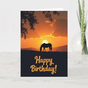 Tarjeta de cumpleaños al amanecer