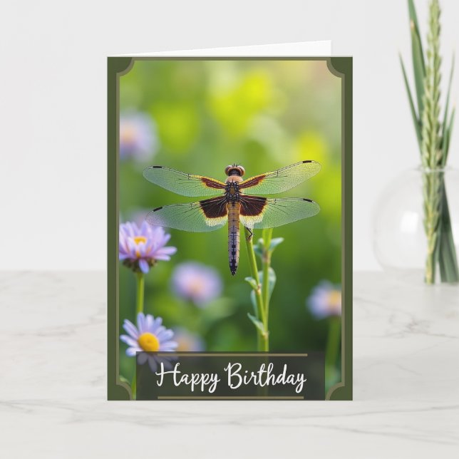Tarjeta de cumpleaños ala de libélula (Anverso)