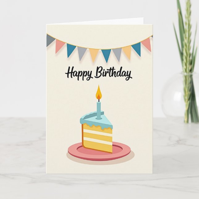 Tarjeta de cumpleaños alegre (Anverso)