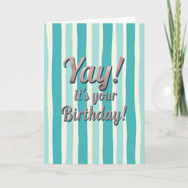 Tarjeta de cumpleaños alegre con brillo (Anverso)