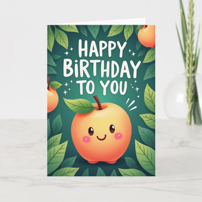 Tarjeta de cumpleaños alegre con explosión de estr (Anverso)