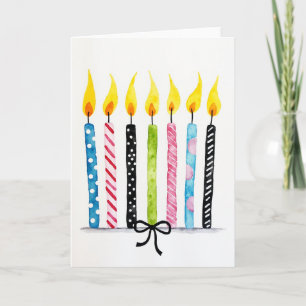 Tarjeta de cumpleaños alegre con lunares