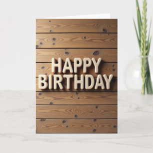 Tarjeta de cumpleaños alegre cremosa