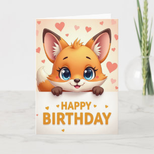 Tarjeta de cumpleaños alegre del bosque
