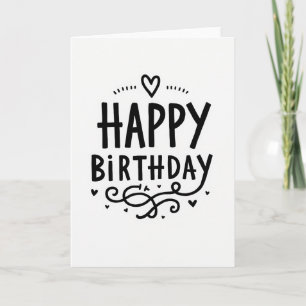 Tarjeta de cumpleaños alegre dibujada a mano