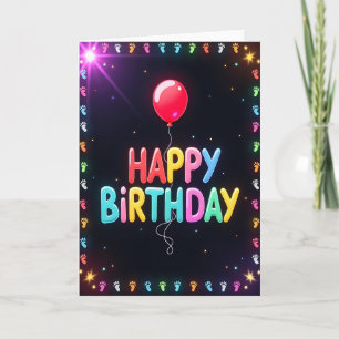 Tarjeta de cumpleaños alegre en 3D