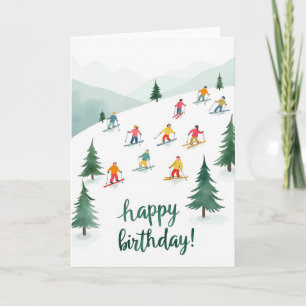 Tarjeta de cumpleaños alegre para la pendiente de 