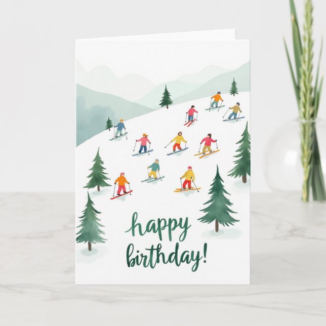 Tarjeta de cumpleaños alegre para la pendiente de  (Anverso)