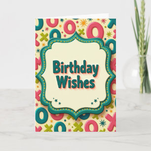 Tarjeta de cumpleaños alegre Xoxo