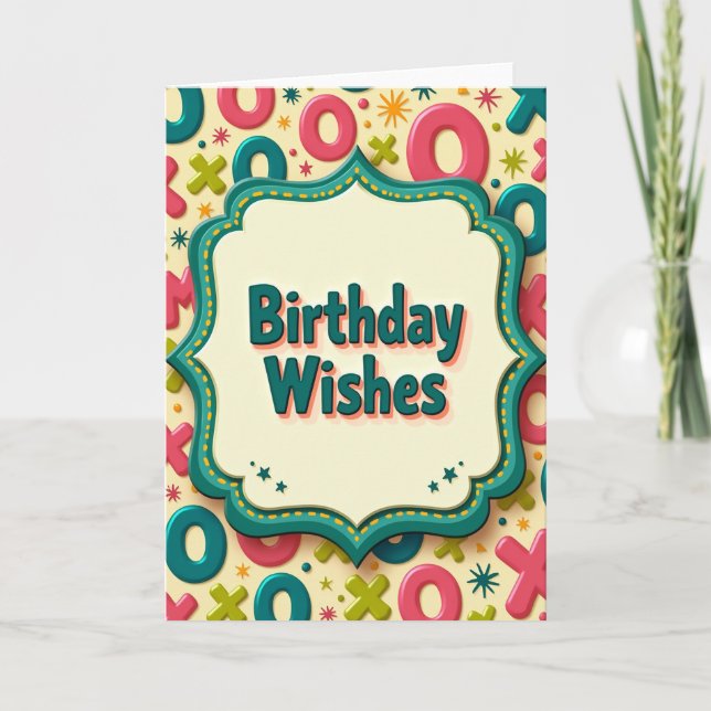 Tarjeta de cumpleaños alegre Xoxo (Anverso)